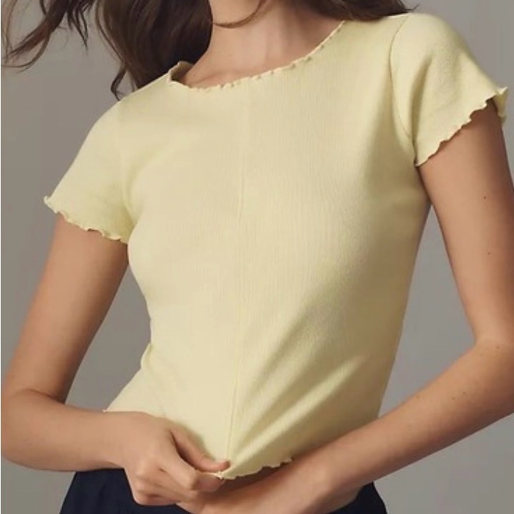 Anthropologie Pilcro Sunny Yellow Tee